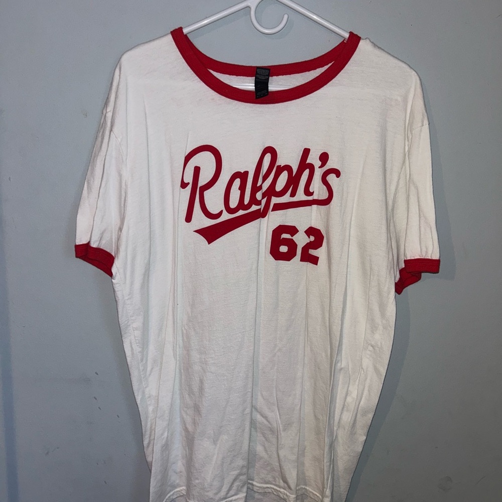 Ralph's White and Red Ringer T-Shirt